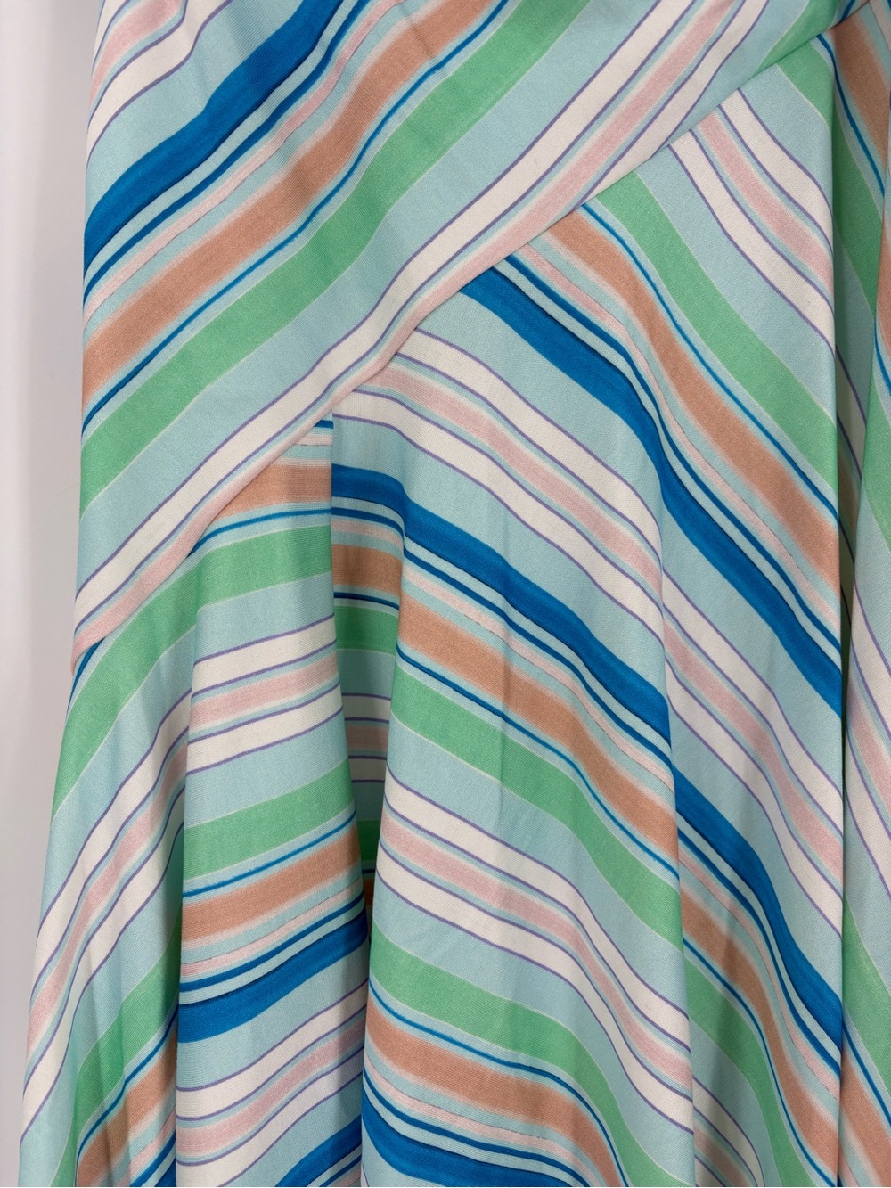 Peter Pilotto Jersey Wrap Effect Skirt Pastel Green Blue Asymmetric Size 6 - Picture 7 of 16